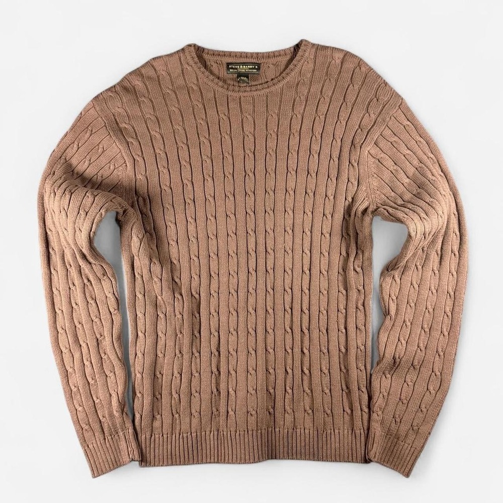 Steve & Barry's Brown Chunky Cable Knit Sweater Size XXL Fall